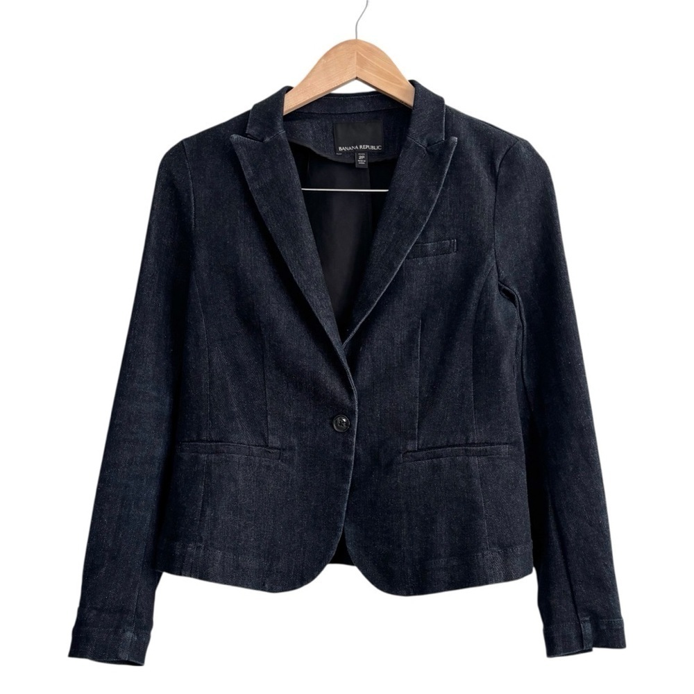 Banana Republic Dark Wash Denim Blazer